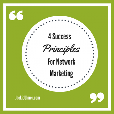 4 Success Principles Success In Network Marketing